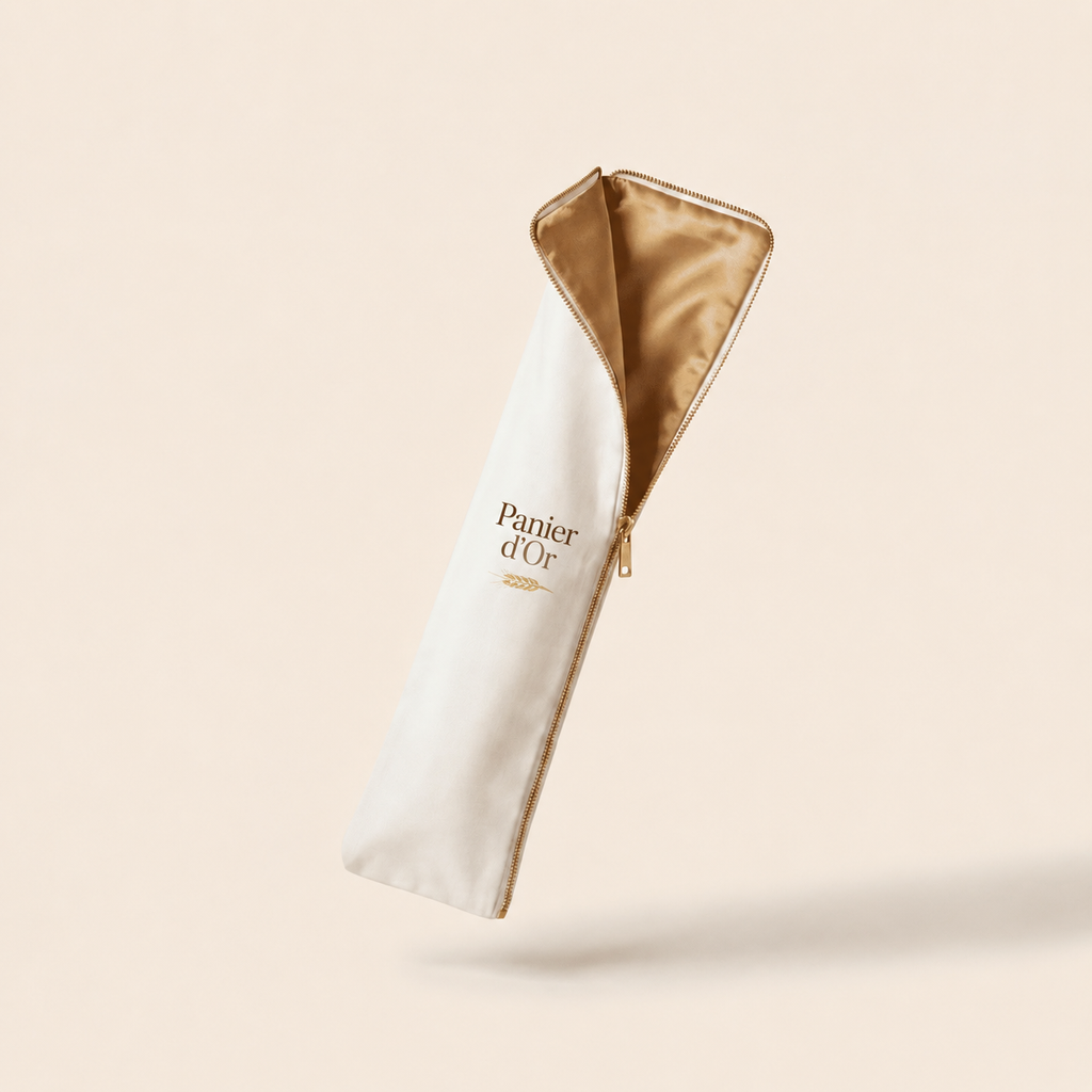 PANIER D’OR™ - Le sac à pain en cire d’abeille qui garde votre pain frais plus longtemps.