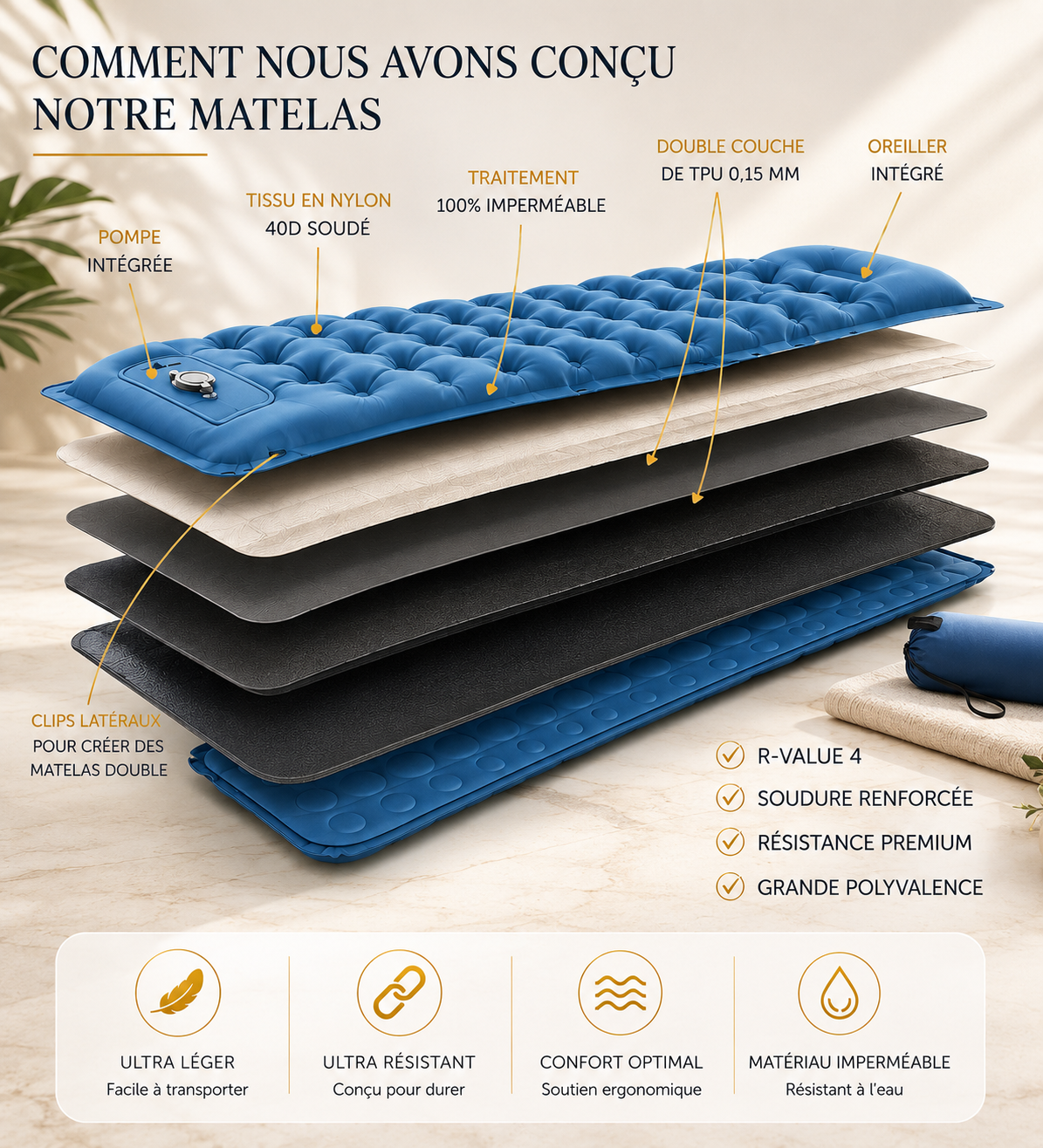 HALTE™ - Le confort s’emporte partout.